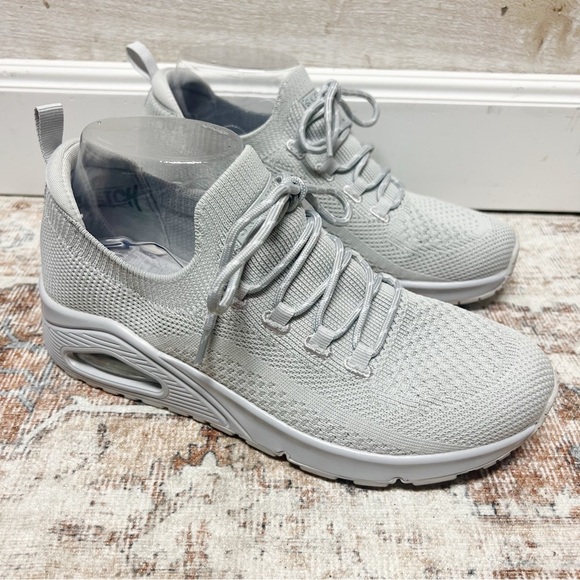 Skechers Uno Everywear Shoes Womens 8 Gray‎ Stretch Fit Air Cooled Memory Foam - Picture 1 of 11